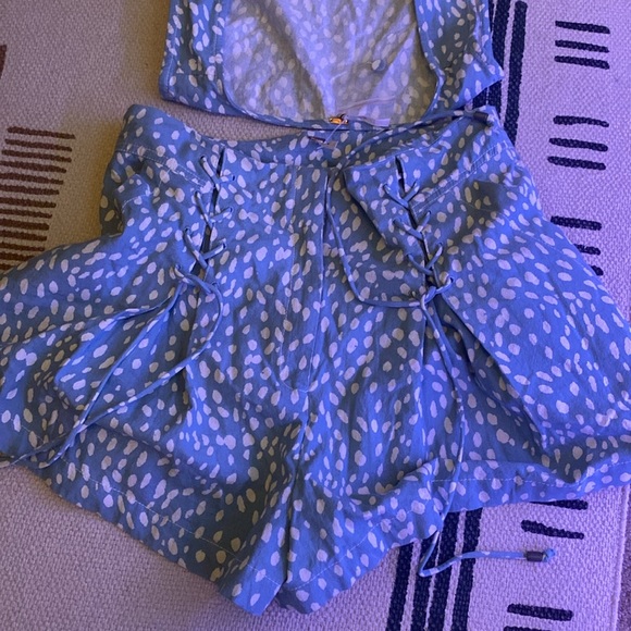 NWOT! Free People Bennett Printed Top and Shorts Matching Set. Size 10 - Picture 6 of 10